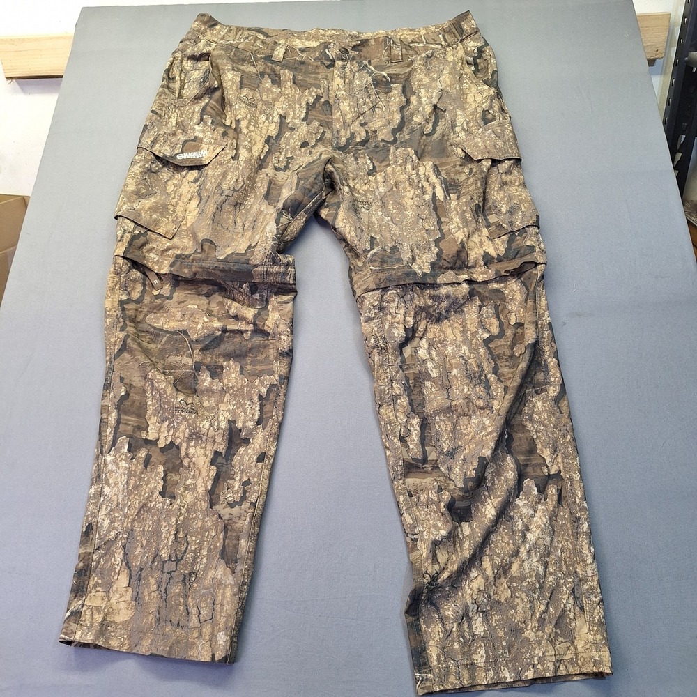 Magellan Outdoors Mens 2XL Realtree Timber Camo Convertible Cargo Pants Hunting